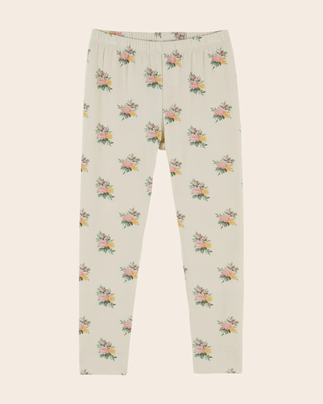 Legging fleuri écru Emile et Ida