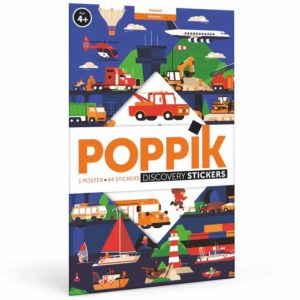 POSTER A STICKER LES VEHICULES POPPIK