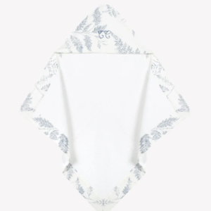 CAPE DE BAIN FEUILLAGE CHAMBREAY BLEU TARTINE ET CHOCOLAT