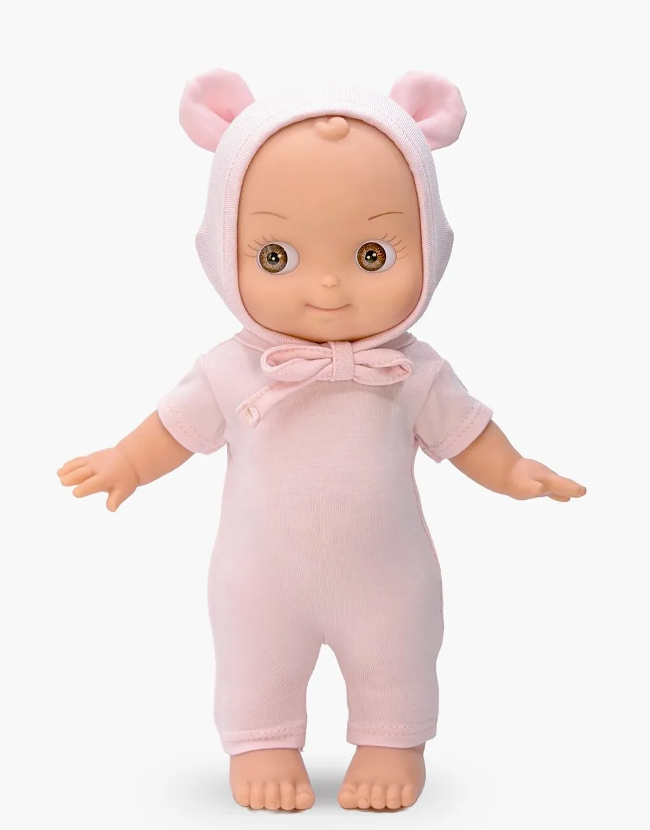 POUPEE NINON ET SA TENUE DE SOURIS ROSE MINI PLANCHE MINIKANE