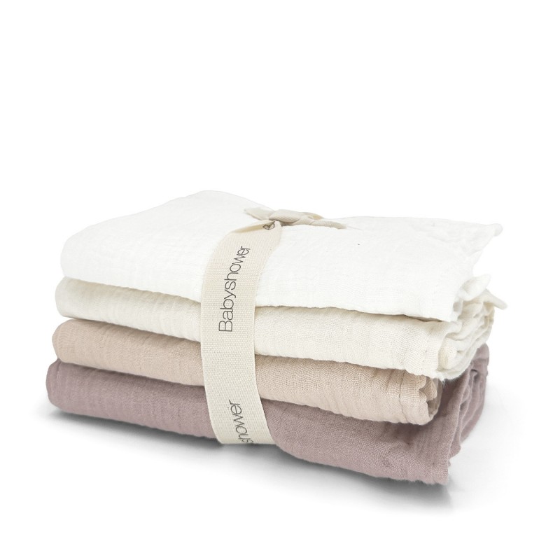 LOT DE 4 MINIS LANGES LITTLE NUDE BABYSHOWER