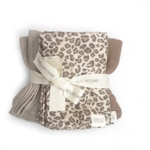 LOT DE 3 MINIS LANGES LITTLE WILD PRINT BABYSHOWER
