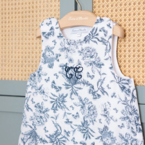 gigoteuse toile de jouy marine tartine et chocolat