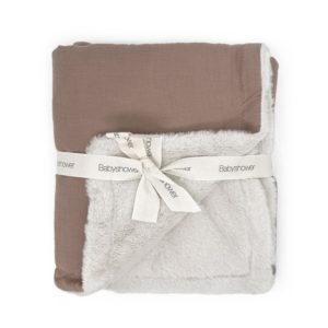 couverture polaire large caramel glacé babyshower