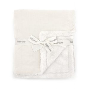 COUVERTURE POLAIRE IVORY POWDER BABYSHOWER