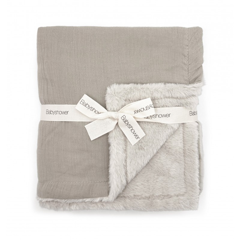 COUVERTURE POLAIRE LATTE BABYSHOWER