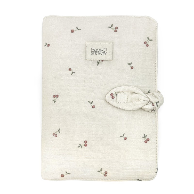 PROTEGE CARNET DE SANTE KNOT CHERRIES BABYSHOWER