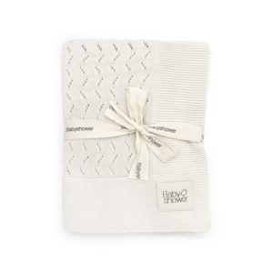 couverture classic en cashmere ivory powder babayshower
