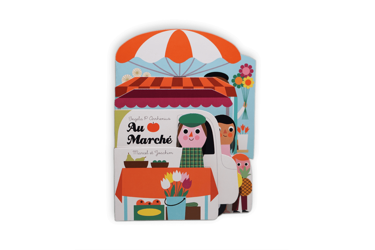 LIVRE IMAGIER TOUT-CARTON AU MARCHE MARCEL ET JOACHIM