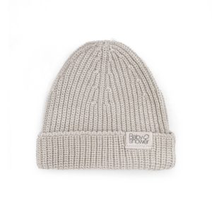 bonnet canale tricot beige babyshower