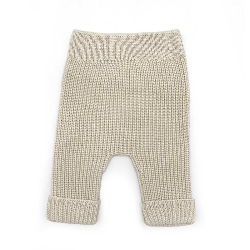 PANTALON EN TRICOT CANALE BEIGE BABYSHOWER