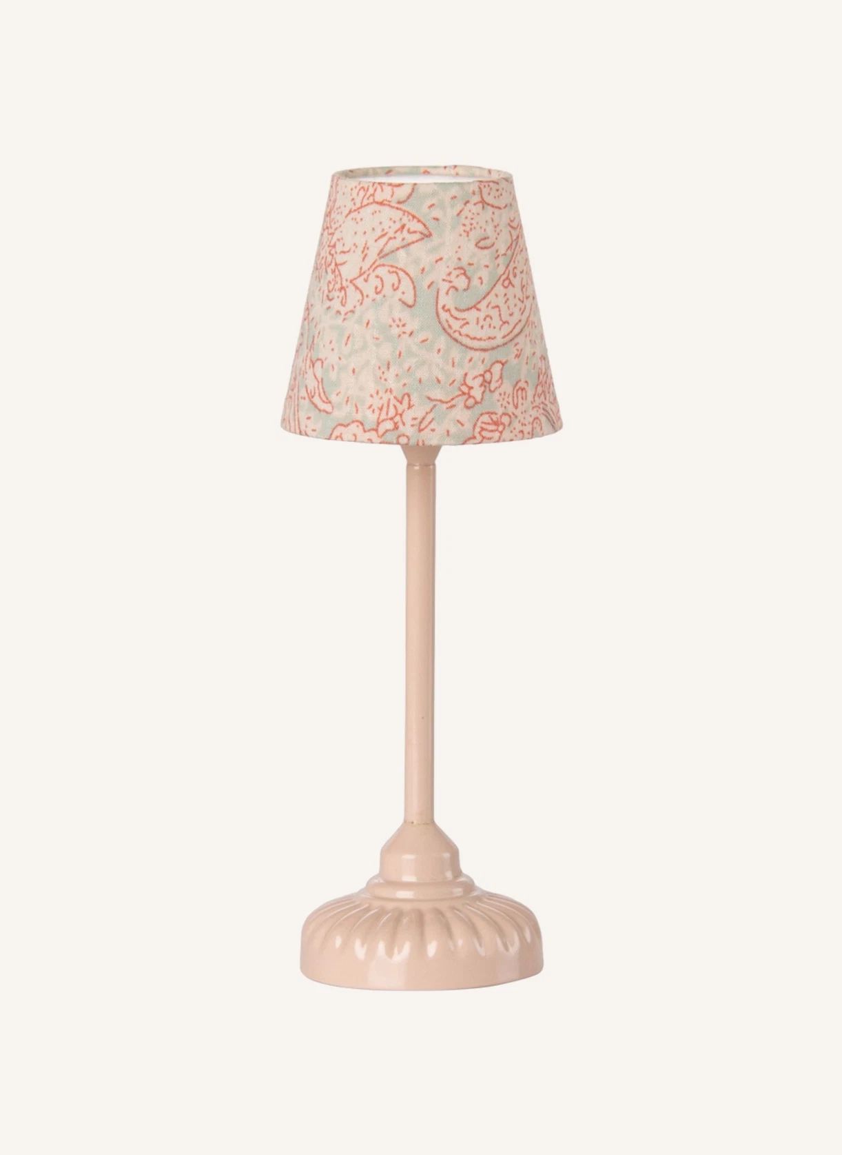 LAMPADAIRE VINTAGE ROSE FLEURI POUR SOURIS MAILEG