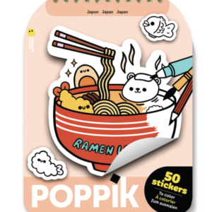 stickers à colorier et à coller Japon Poppik