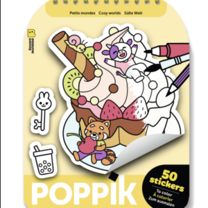 stickers à colorier et à coller Cosy poppik