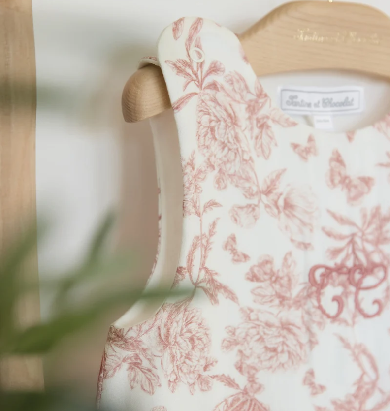 Gigoteuse Toile de Jouy Rose Thé Taille 1 – Image 2