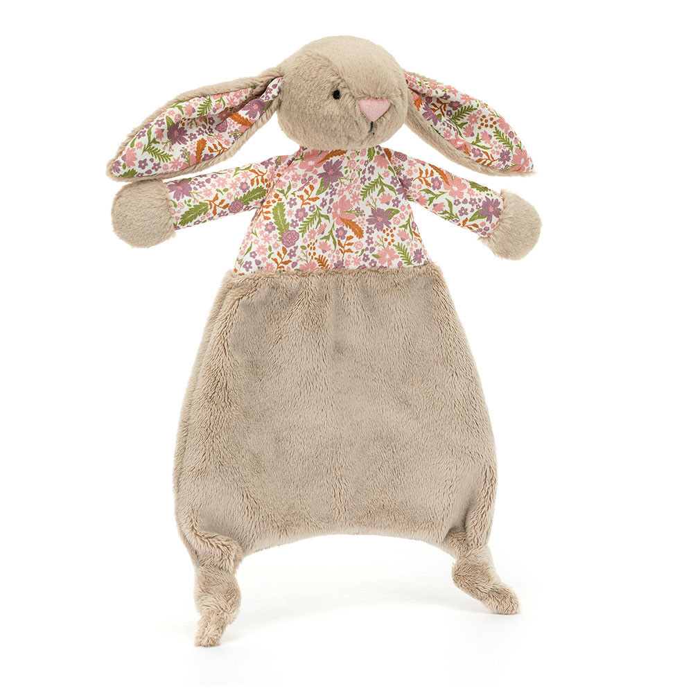 peluche comforter lapin blossom beige petale jellycat
