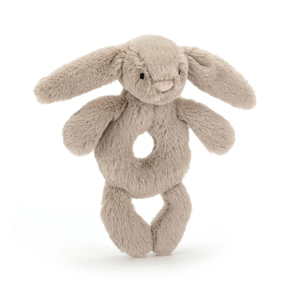 HOCHET PELUCHE LAPIN BASHFUL BEIGE JELLYCAT